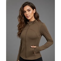 Flix Spa - Chaqueta Deportiva Mujer Ajustada Gym Fitness Entrenamiento Con Bolsillos