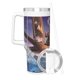 thumbnail image 3 of Moana 2 Vaso aislado de acero inoxidable con asa, diseño temático, regalo para familia, amigos y fans; incluye pajita y encaja en el portavasos estándar, 40 oz, 3 of 6