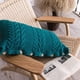 thumbnail image 2 of XmhyTop Juego de 1 fundas de almohada bohemias, 65*35cm, tejidas a mano con textura, decorativas para sofá, recámara, sala, Contiene relleno, Estilo A, Verde, 2 of 5
