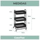 thumbnail image 3 of Carrito Carro Organizador Multiuso Con Ruedas Acero Color Negro, 3 of 3