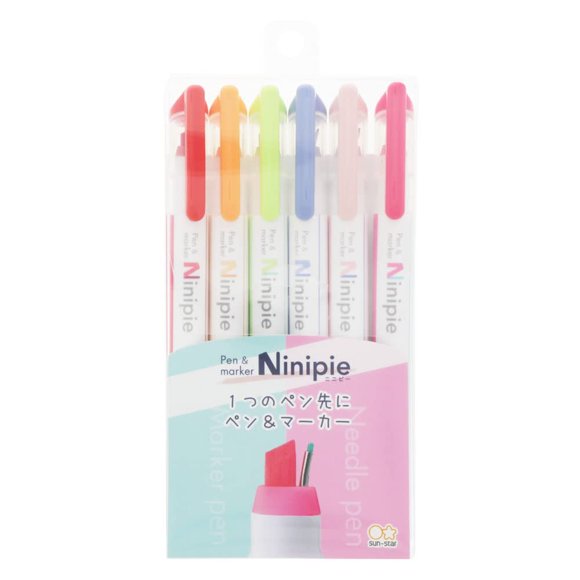 Set de 6 bolígrafos rollerball SUN-STAR Ninipie
