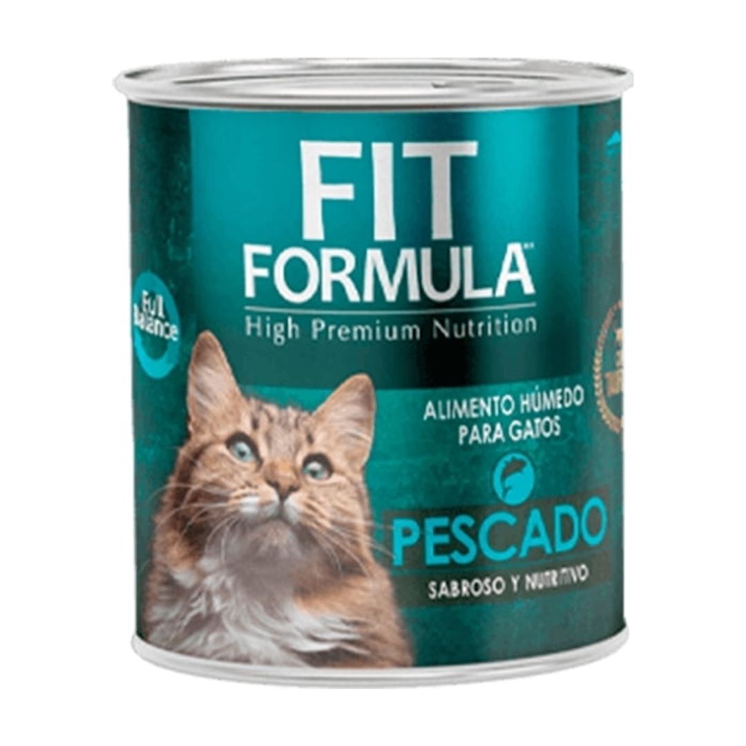Lata Fit Fórmula Gatos Adultos Y Gatitos Pescado X 24 Un.