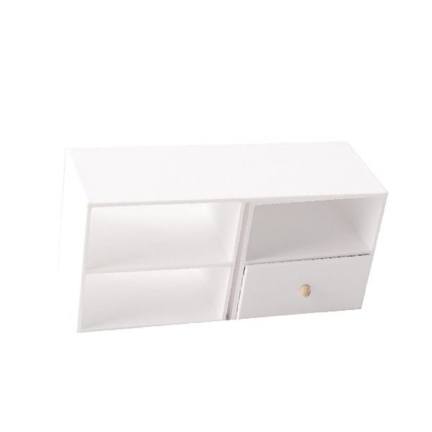 Armario De Almacenamiento Para Casa De Muñecas A Escala 1/12, Modelo En Miniatura De Simulación Moderna Para Dormitorio, Color Blanco