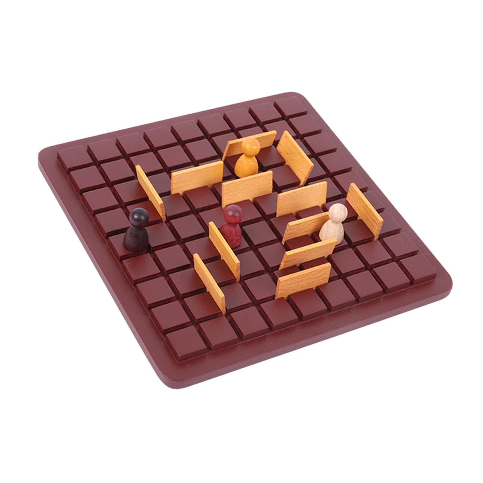 Magideal - Juego De Mesa Juego Interactivo Rompecabezas De Madera Montessori Para Viajes Familiares 17x17cm