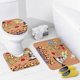 thumbnail image 4 of Torre de pizza-theme 4-Piece Shower Curtain Set with Rugs, Waterproof Bathroom Decor Set Includes Bath Mat, U-Shaped Rug, Toilet Lid Cover and Curtain with Hooks, 4 of 6