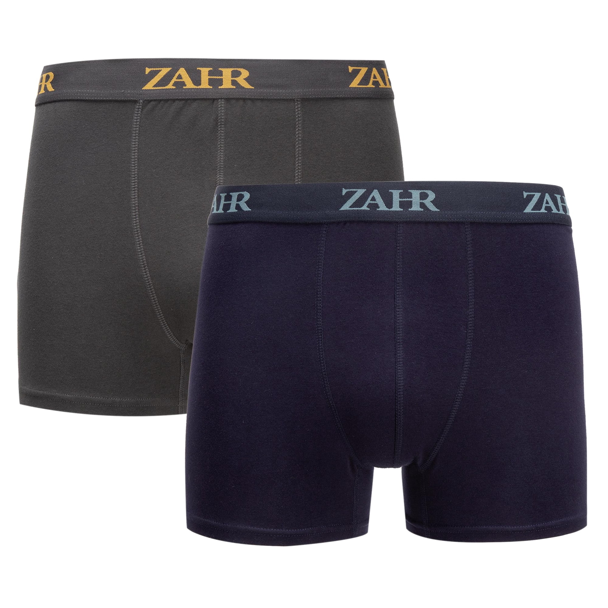 Zahr - Pack De 2 Boxers Plomo Y Azul