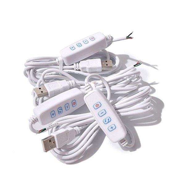 Regulador de LED Jizlan DC5V USB Blanco con Interruptor de Encendido/Apagado