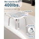 thumbnail image 2 of Silla de ducha HOMLAND ajustable para personas mayores de 400 kg, color gris claro, 2 of 8
