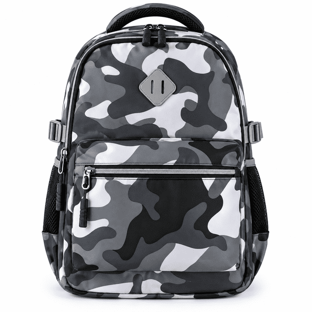 Mochila Semi Acolchada 27 L Camuflada con Bolsillos Laterales