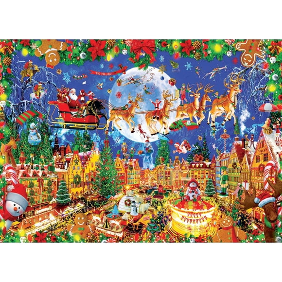 Rompecabezas Toynk Santa's Coming to Town 1000 piezas