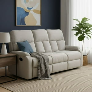 Daniels - Sofá Reclinable 3 Cuerpos Beige Moderno Matheus Pk8071Sbe