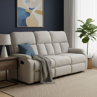 Daniels - Sofá Reclinable 3 Cuerpos Beige Moderno Matheus Pk8071Sbe