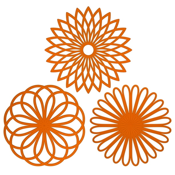Agarraderas Para Cocina, Salvamanteles De Silicona, Agarraderas, Mantel, Tapete Multiusos Resistente Al Calor Con Diseño De Flores.