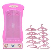 Bothyi - Mini Armario De Juguete Versátil Para El Día Del Niño, Para Exhibir Y Jugar A Roles, Color Rosa Con Perchas