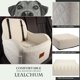 thumbnail image 4 of Asiento de coche Dog Booster Lealchum, de espuma viscoelástica ultrasuave, color beige, 4 of 6
