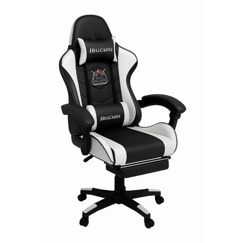 Riqui - Silla Gamer Reclinable Blanco/Negro