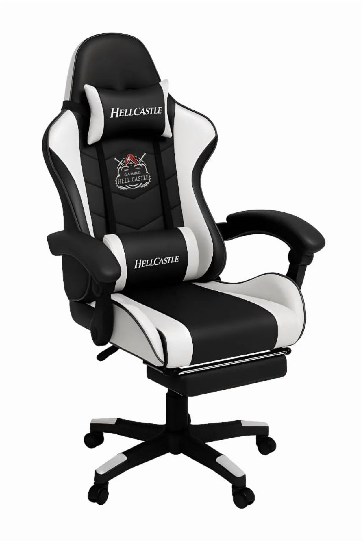 Riqui - Silla Gamer Reclinable Blanco/Negro