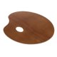 thumbnail image 1 of Bandeja De Pintura De Madera Paleta Para Acuarela óleo Pintura Acrílica Arte Oval 30x40cm, 1 of 5