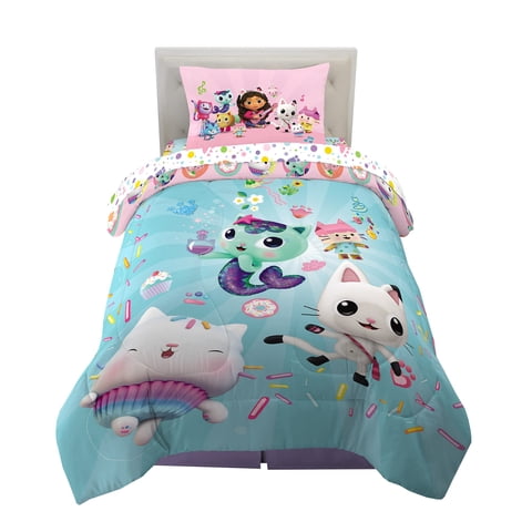 Franco - Juego De Ropa De Cama Dreamworks Gabby'S Dollhouse Cakey, Mercat And Pandy