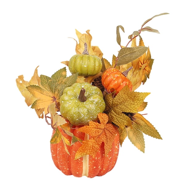 Flor De Calabaza Artificial, Decoración De Calabaza De Cosecha Decorativa Para Fiesta En Casa De Escritorio