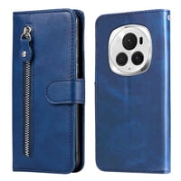 Gangxun - Funda Con Cremallera Para Honor Magic 6 Pro, Carcasa Cartera De Cuero Pu Con Soporte Y Tarjetero