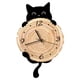 thumbnail image 3 of Reloj de pared con forma de gato, adorno decorativo con números arábigos grandes, decoración de pared, reloj colgante para escuela, aula, dormitorio, 42 cm Sin Onda, 3 of 5