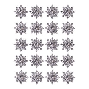 Bothyi - 20 Piezas Adornos Florales Con Parte Posterior Plana Y Diamantes De Imitación, Dijes Florales Para Invitaciones