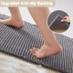 thumbnail image 4 of Alfombra de baño waffle TYUU, estilo boho, antideslizante, 30x20 pulgadas, gris, 4 of 9