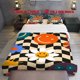 thumbnail image 1 of 3pcs Black And White Checkered Colorful Print Theme Printed Three Piece Bedding Set Soft Quilt Cover And Two Pillowcases, 1 of 5