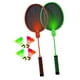 thumbnail image 3 of 2 Piezas Raquetas Luminosas De Bádminton 2 Jugadores Para Césped Al Aire Libre Juego De Patio Trasero Naranja Y Verde, 3 of 5