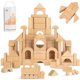 thumbnail image 1 of Bloques de Construcción Pidoko Kids 100 Piezas de Madera con Formas, 1 of 6