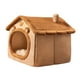 thumbnail image 5 of Nido para perros y gatos semicerrado para mascotas, cama nido para dormir para gatos de interior, casa cálida para perros, invierno, cálido, extraíble 45cmx40cmx45cm, 5 of 5