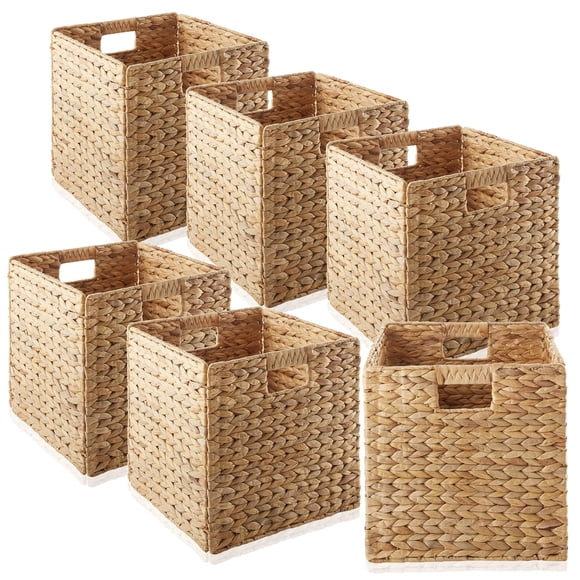 Cestas de almacenamiento Casafield Water Jacinth de 30 x 30 x 30 cm, juego de 6