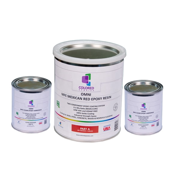 Resina epoxi Colored Epoxies rojo mexicano 5,7 L