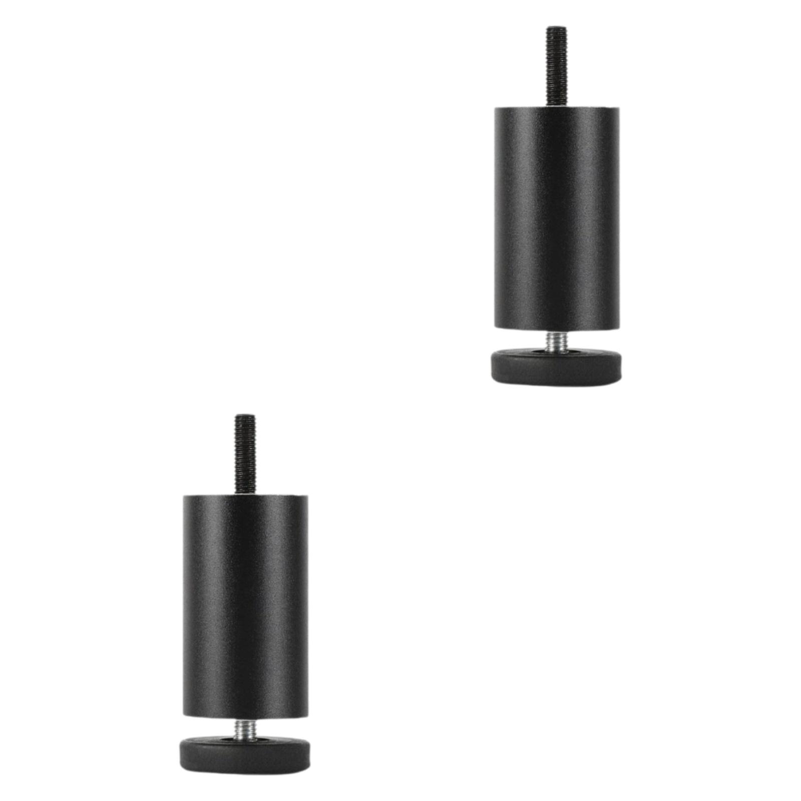 Magideal - 2 Piezas De Muebles Ajustables Patas De Sofá Pies De Óxido Redondo Redondo Moderno De Aleación De Aluminio Reemplazo De Piernas Para El Escritorio Del 15 Cm