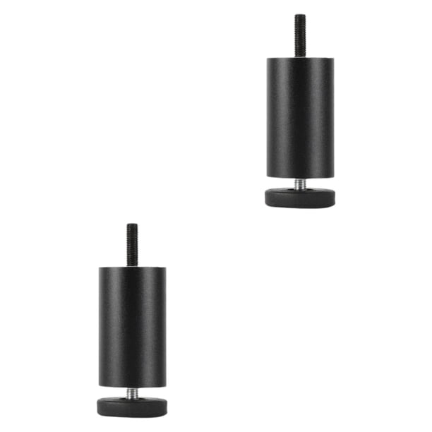 2 piezas de muebles ajustables patas de sofá pies de óxido redondo redondo moderno de aleación de aluminio reemplazo de piernas para el escritorio del 15 cm