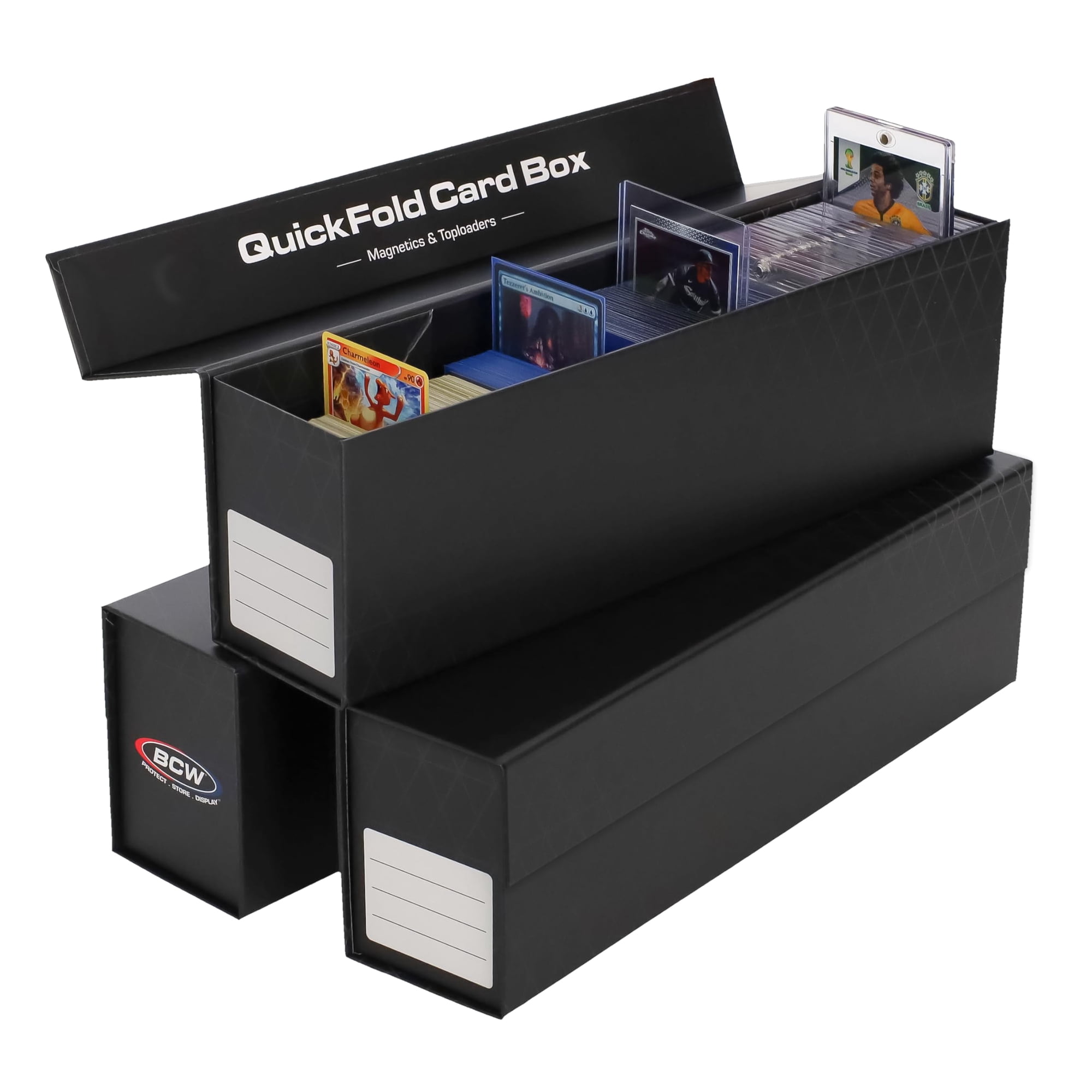 Caja De Almacenamiento De Tarjetas Bcw Quickfold Con Cierre Magnético, Paquete De 3