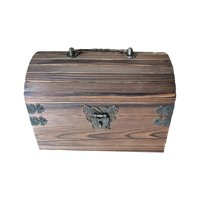 Magideal - Caja Del Tesoro De Madera Hucha Decoración Del Hogar Portátil Con Cerradura Caja De Ahorro De Dinero Hucha Caja De Madera Decorativa Para Niñas, Niños