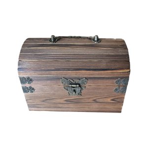 Magideal - Caja Del Tesoro De Madera Hucha Decoración Del Hogar Portátil Con Cerradura Caja De Ahorro De Dinero Hucha Caja De Madera Decorativa Para Niñas, Niños