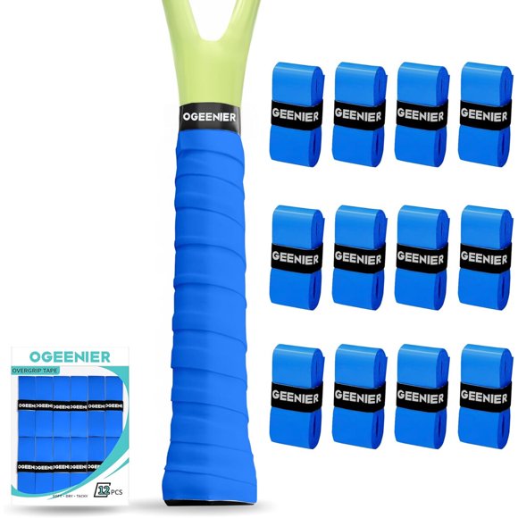 Overgrip OGEENIER 12 Pack PU Antideslizante Azul Tenis