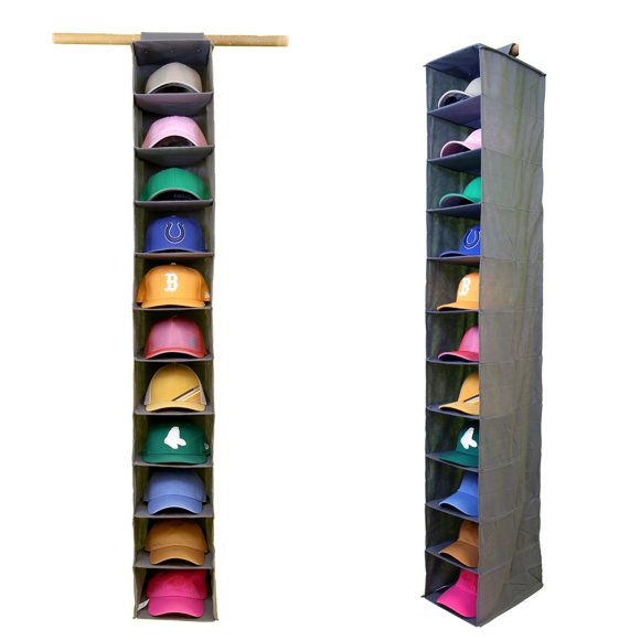 Organizador de Gorros de Béisbol Perfect Curve con 11 Bolsillos Gris