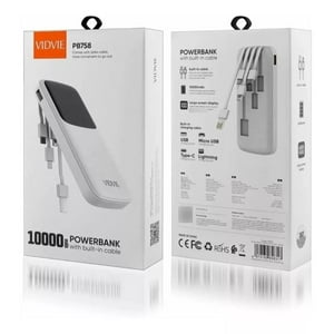 Powerbank Portátil Multicargador Vidvie 10000Mah Pb758