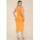 thumbnail image 5 of Saronite Vestido Midi Básico Cruzado sin Mangas con Lazo Frontal, Color Tangelo (Talla Grande para Mujer), 5 of 5