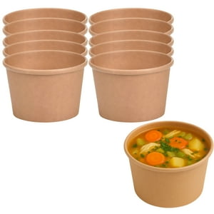 Disparo - Set 50 Envases Para Sopa Kraft 236Ml 8Oz Comida Desechable