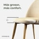 thumbnail image 3 of Silla Comedor Moderna Acolchada Metal Sora Venhoouse Felpa Beige, 3 of 8