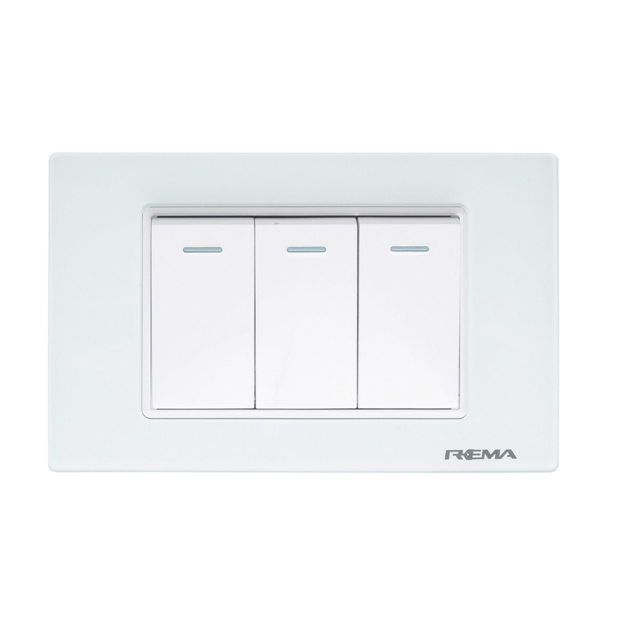 Interruptor Triple 9/32 Línea Arrayán Marfil - Rema