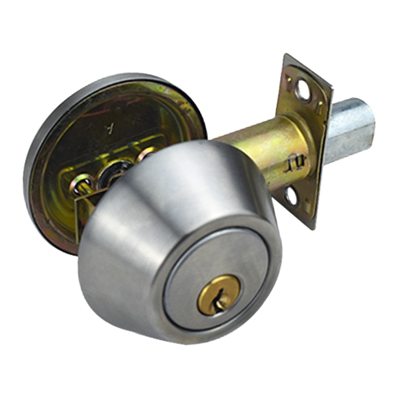 Bothyi - Cerradura De Puerta Con Llaves Cilindro Doble Cerradura Segura Manijas De Puerta Perillas Plata