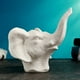 thumbnail image 3 of Maceta Cerámica Elefante Blanco Decoración Jhn, 3 of 3