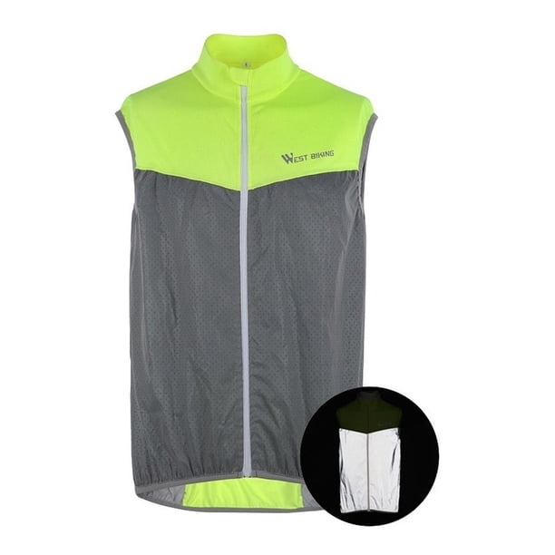 Cortaviento Sin Mangas Ultra Liviano, Bicicleta Chaleco multicolor M
