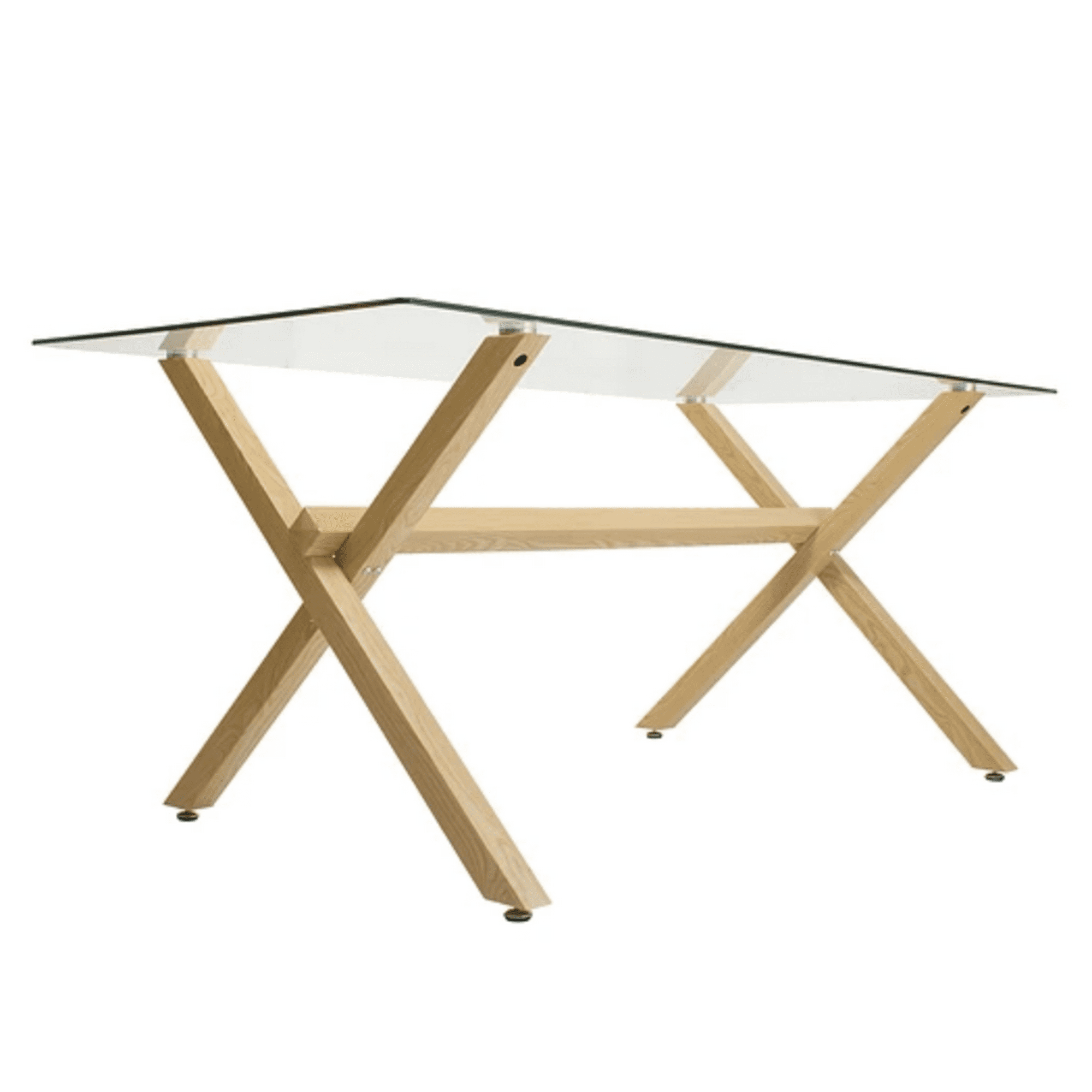 Habita2 Chile - Mesa De Vidrio X 140 Con Patas Simil Madera